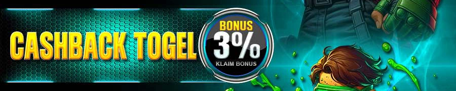 BERSIH4D Bonus Cashback Mingguan 3% (khusus togel)